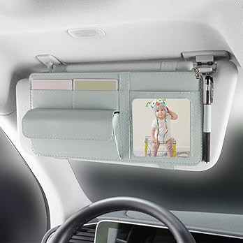 SEMBEM Car Sun Visor Organizer, Car Truck Visor Storage Pouch Holder with a Picture Frame (Blue),... | Amazon (US)