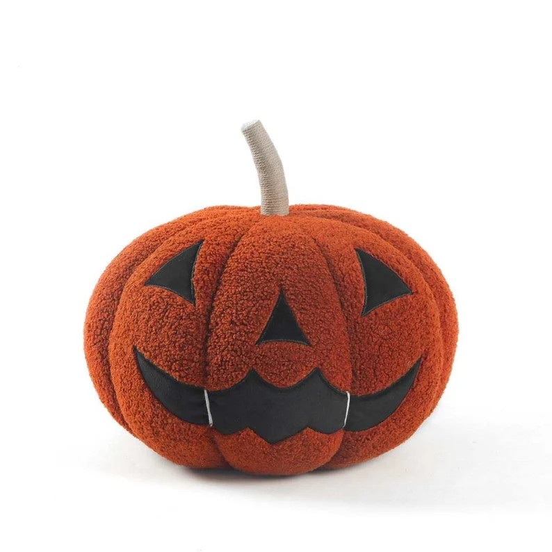 Jack-O-Lantern Pillow, Pumpkin Sherpa Pillow, Halloween Pillow, Fall Pillow, Halloween Decor, Fal... | Etsy (US)