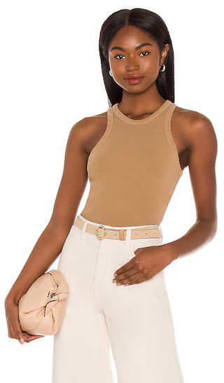 Green The Maya Racer Tank in Beige | Revolve Clothing (Global)