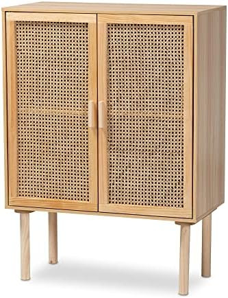 Amazon.com: Baxton Studio Maclean Multipurpose Shelving and Cabinets, Beige/Natural Brown : Home ... | Amazon (US)