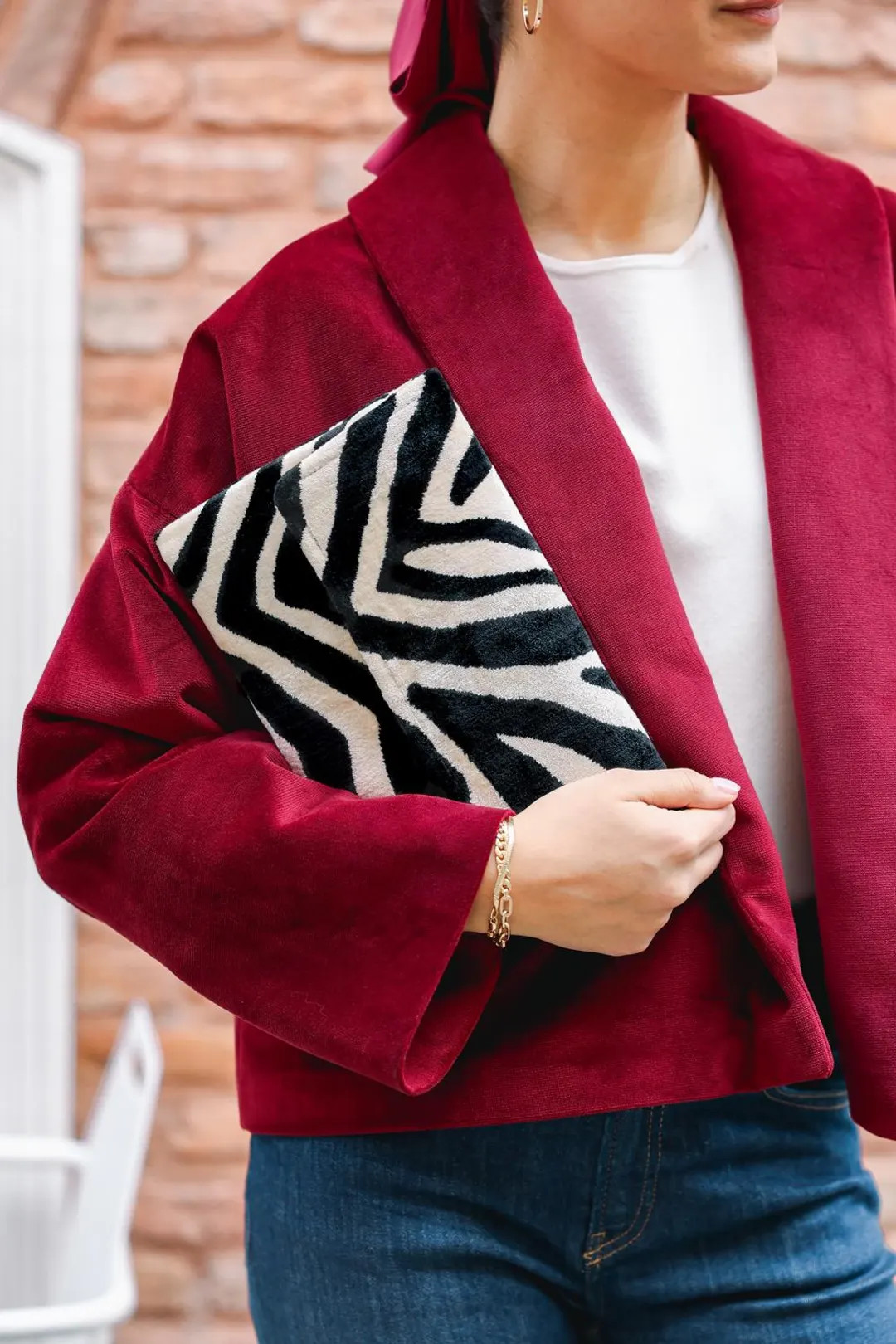 Silk Velvet Clutch Bag, Evening Bag,mini Bag, Velvet Handbag, Women Clutch Bag, Handmade Bag, Zeb... | Etsy (US)