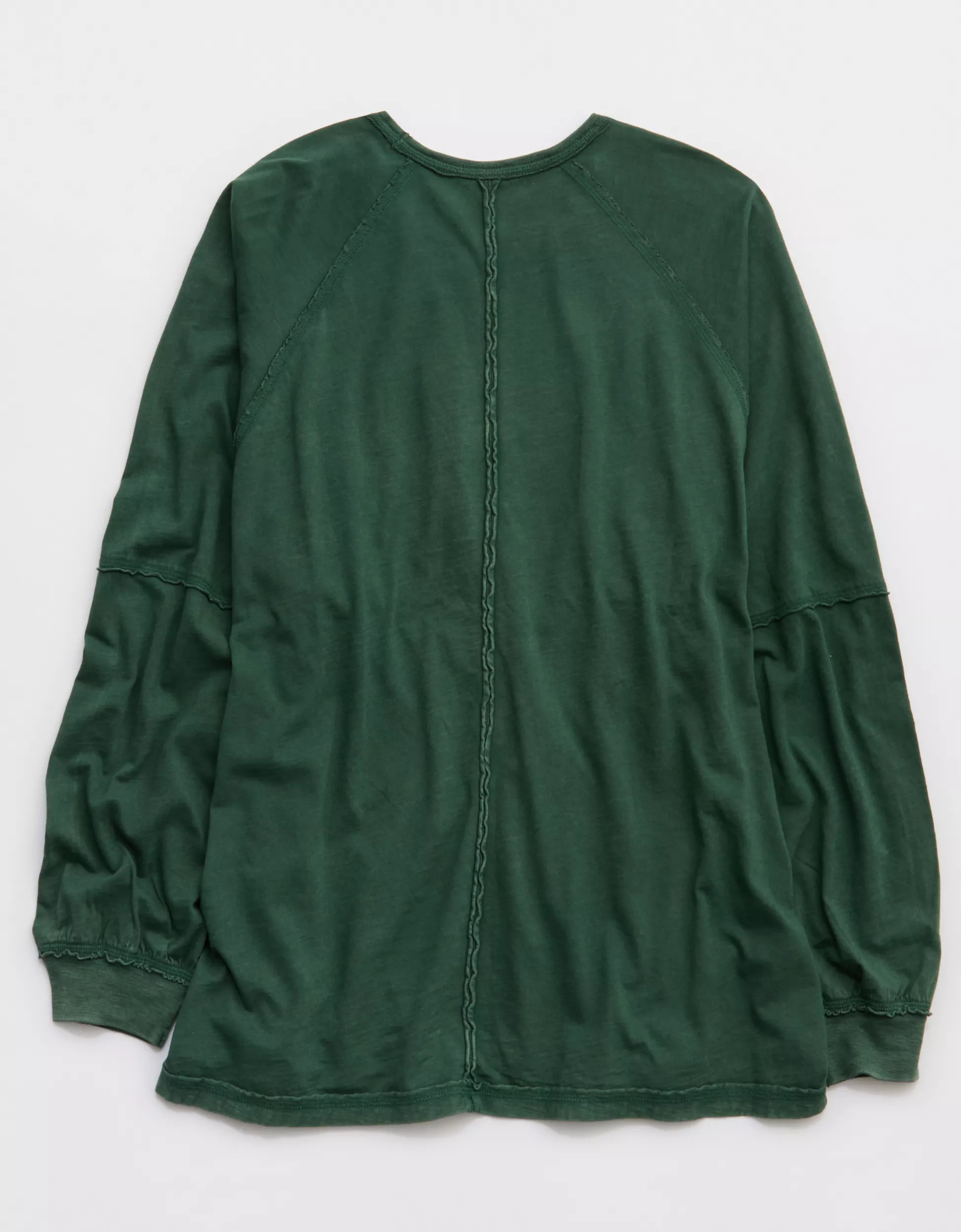 Aerie Cozy Long Sleeve Oversized Boyfriend T-Shirt | Aerie