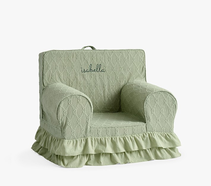 Kids Anywhere Chair®, Trellis Ruffle Sage | Pottery Barn Kids