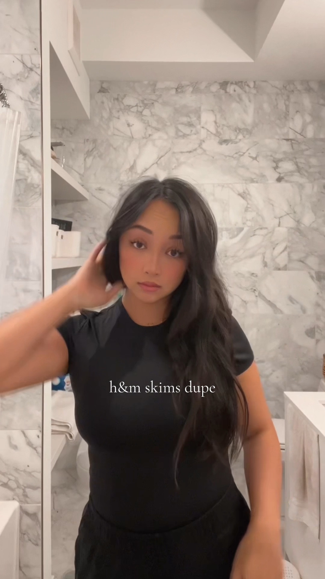 Need this tshirt in every color 🖤 it's called the "Fitted Microfiber Tshirt" from H&M. Giving skims vibes but for $12.99. My go-to mom life outfit lately is a cute fitted baby tee and some cute sweats or pants haha. #handm #hm #hmhaul #skimsdupe #skimsdupehm #skimsdupetop

#LTKfindsunder100 #LTKfindsunder50 #LTKstyletip