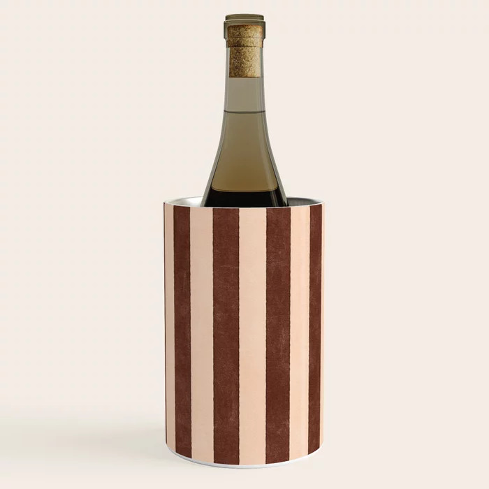 STRIPES 001 M - Cacao Wine Chiller | Society6