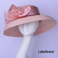 New Retro Design Pink Kentucky Derby Hat Blush Pink Church Royal Wedding Ascot Straw Beach Mother Of The Bride Mother's Day Gifts | Etsy (US)