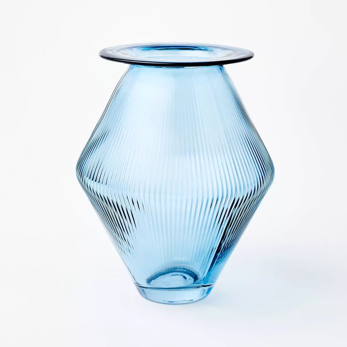 Glass Fluted Angular Decorative Vase - Threshold™ designed with Studio McGee | Target