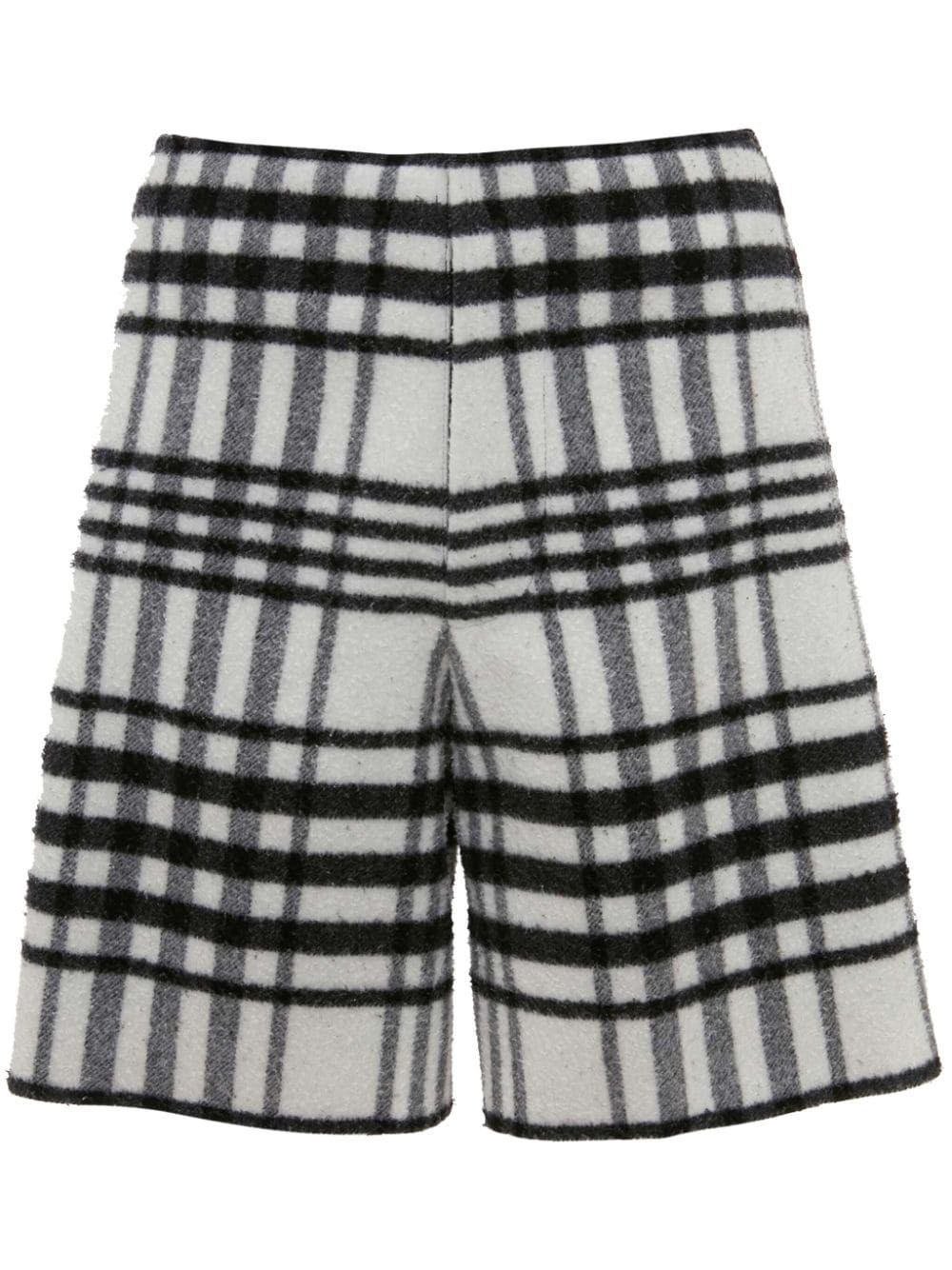 JW Anderson tartan-check wide-leg shorts - White | Farfetch Global