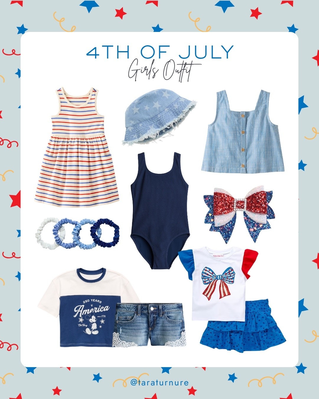 The sweetest 4th of July outfit ideas for little girls 🇺🇸❤️💙

From patriotic dresses and adorable matching sets to swimsuits, denim, bows, and fun accessories—these festive finds are perfect for parades, fireworks, family BBQs, and all the summer celebrations.

#FourthOfJuly #4thOfJulyStyle #PatrioticStyle #GirlsFashion #KidsFashion #GirlsOutfit #SummerStyle

#LTKootd #LTKSeasonal #LTKKids