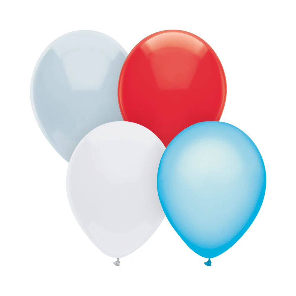 9" Red/White/Blue Balloons, 20 Count, by Way To Celebrate | Walmart (US)