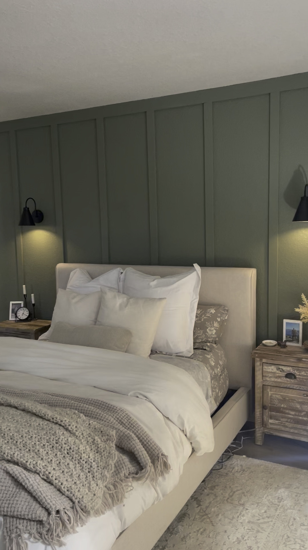 Bedroom make over! Added an accent wall to our bedroom and new sconces & bedding.

#LTKHome #LTKFamily #LTKWatchNow