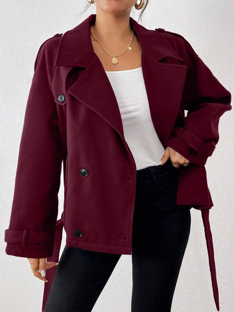 Chiquease Short Collar Work Casual Jacket | SHEIN