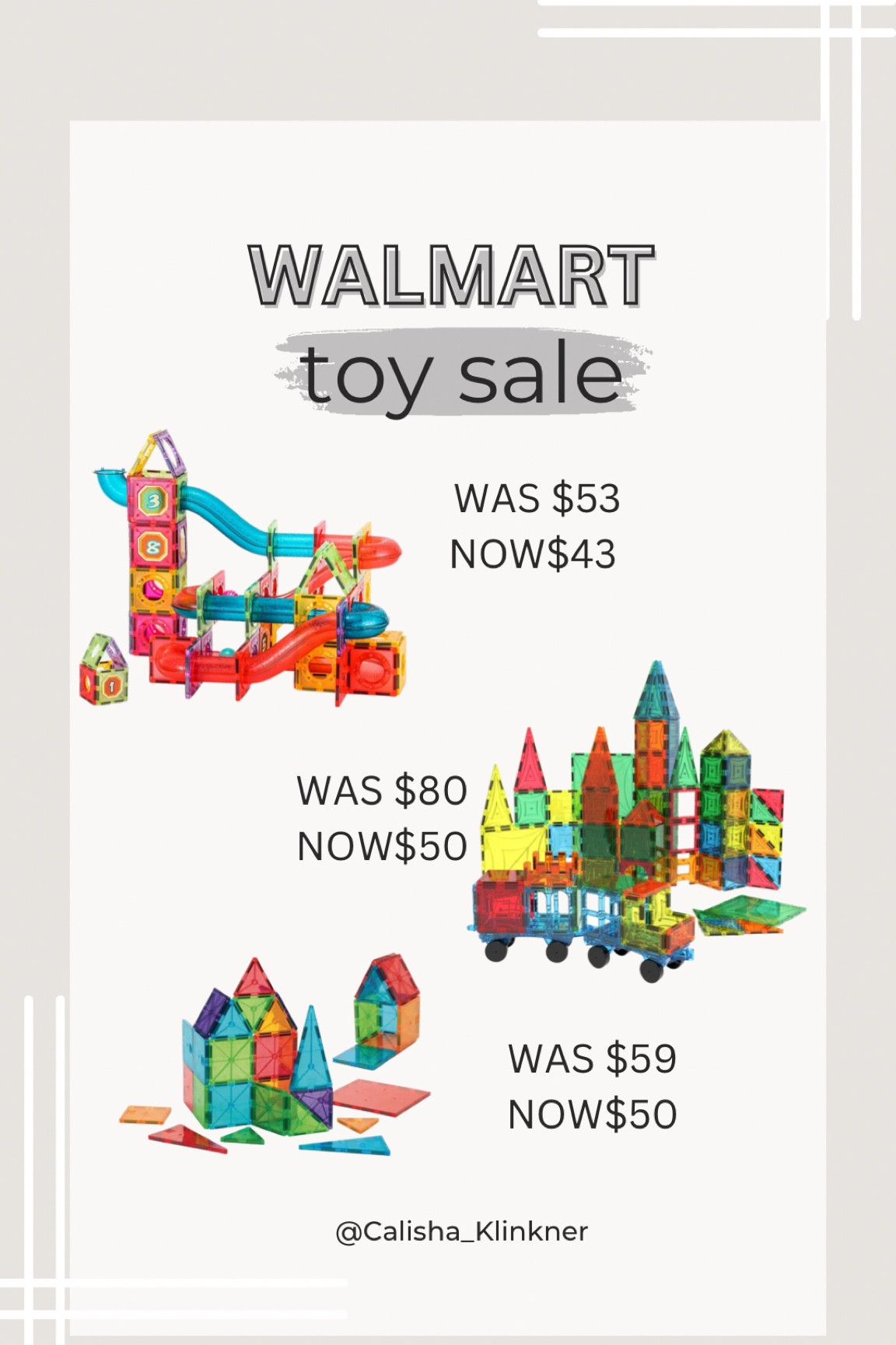 My daughters favorite magnatiles are on sale @walmart 

#walmartsale #walmart #toys 

#LTKsalealert #LTKkids #LTKfamily