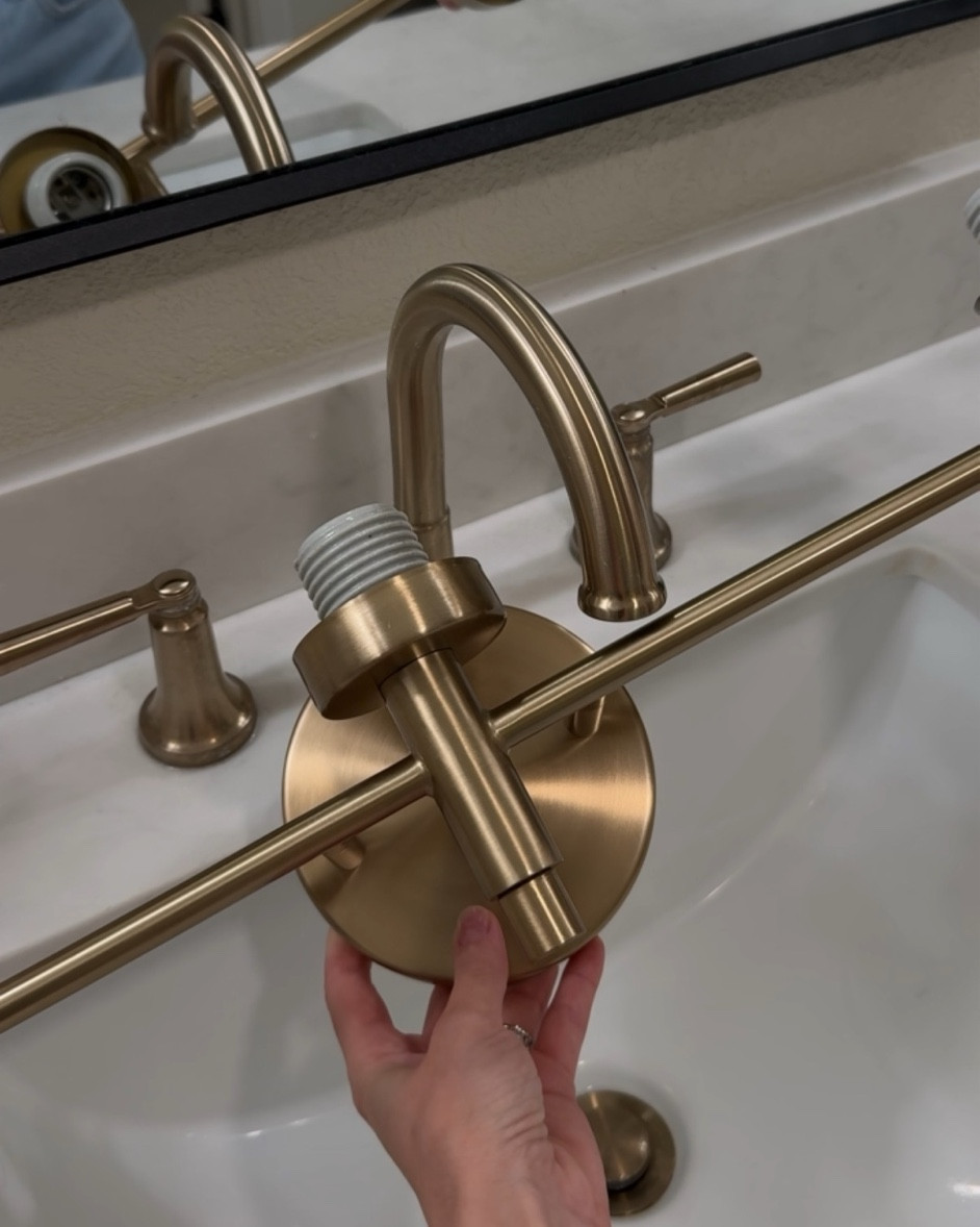 Finally, a light fixture that is a perfect match to Delta’s champagne bronze!! 

Not all champagne bronze is the same and if you have Delta champagne bronze faucets, then you know the struggle. I’ve found the perfect light fixture that matches beautifully. 

Shown here is the 3-light style, but it all comes in 1, 2 and 4 light options. 
•
•
•
Delta faucets, champagne bronze, gold faucet, gold bathroom trim, gold bath accessories, brass hardware, gold hardware, champagne bronze hardware, vanity lighting, vanity light, bathroom light, Kichler lighting, champagne bronze light 

#LTKHome