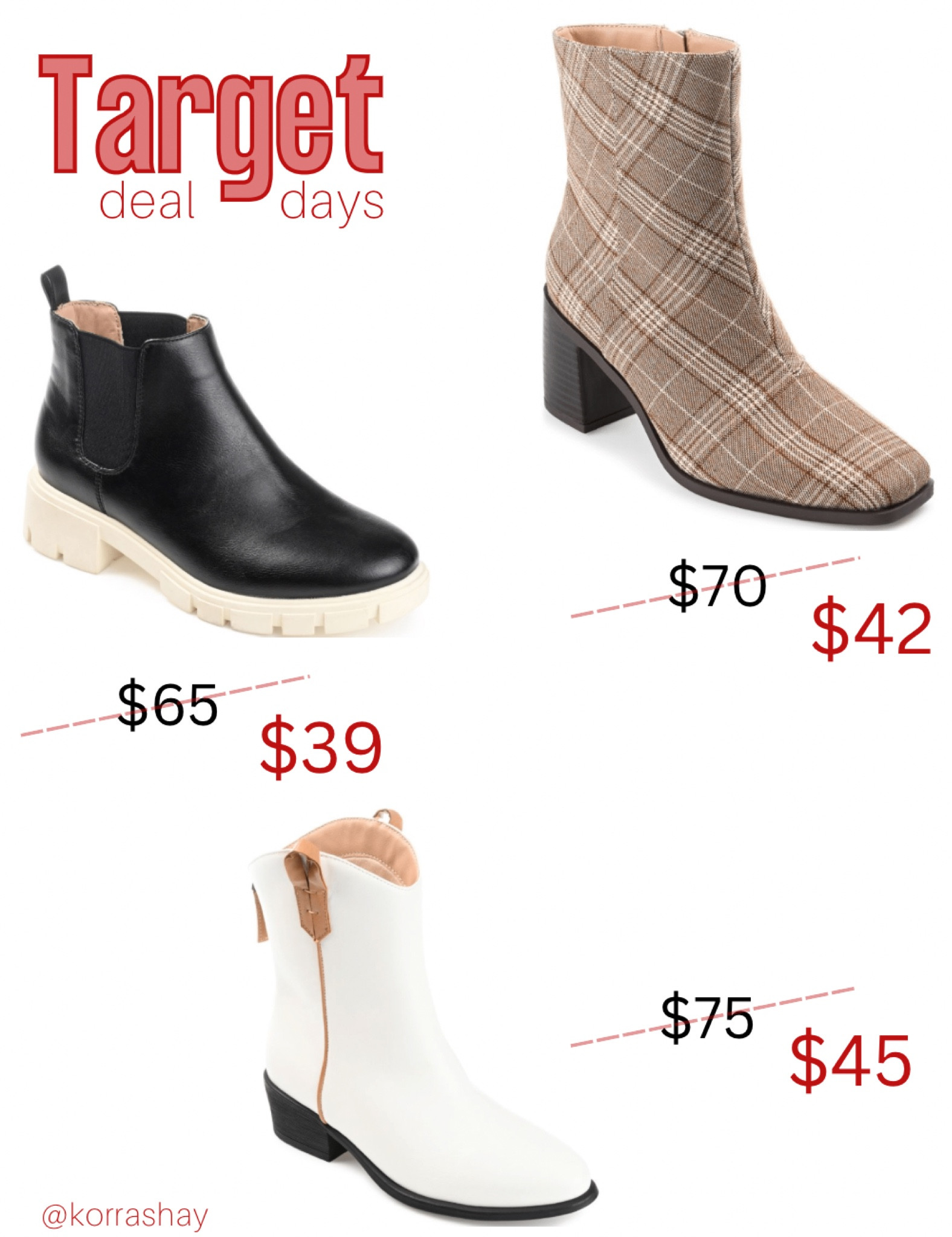 Target deal days finds! The best deals from this Target sale 🙌🏻

Finds: boots on sale for fall 2022!

Tags: 
Target deals, target deal days, sale alert, target sale, home decor sale, shoe sale, clothing sale, fall 2022

#LTKunder100 #LTKsalealert #LTKstyletip