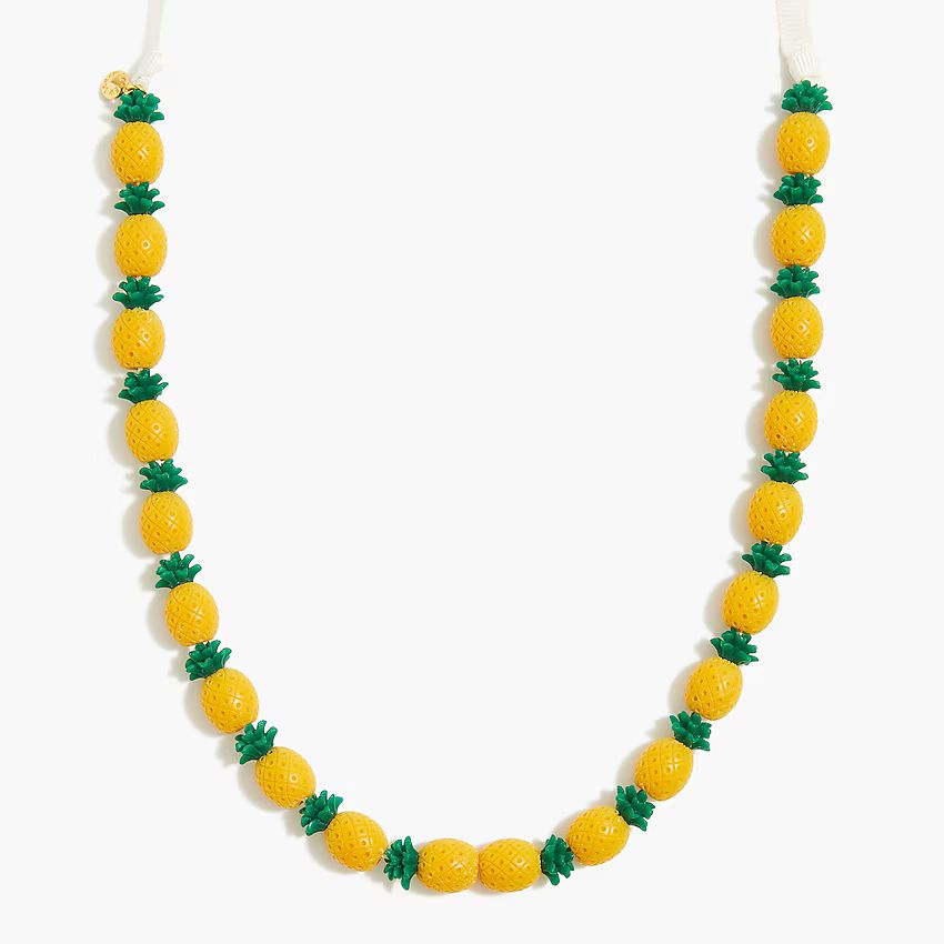 Pineapple beaded statement necklace | J.Crew Factory