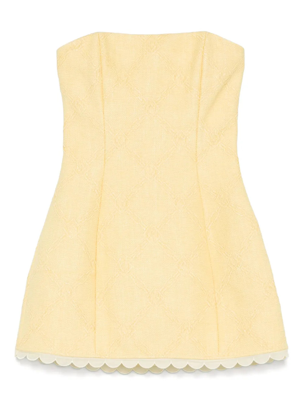 Elisabetta Franchi Raffia Mini Dress | Yellow | FARFETCH | Farfetch Global