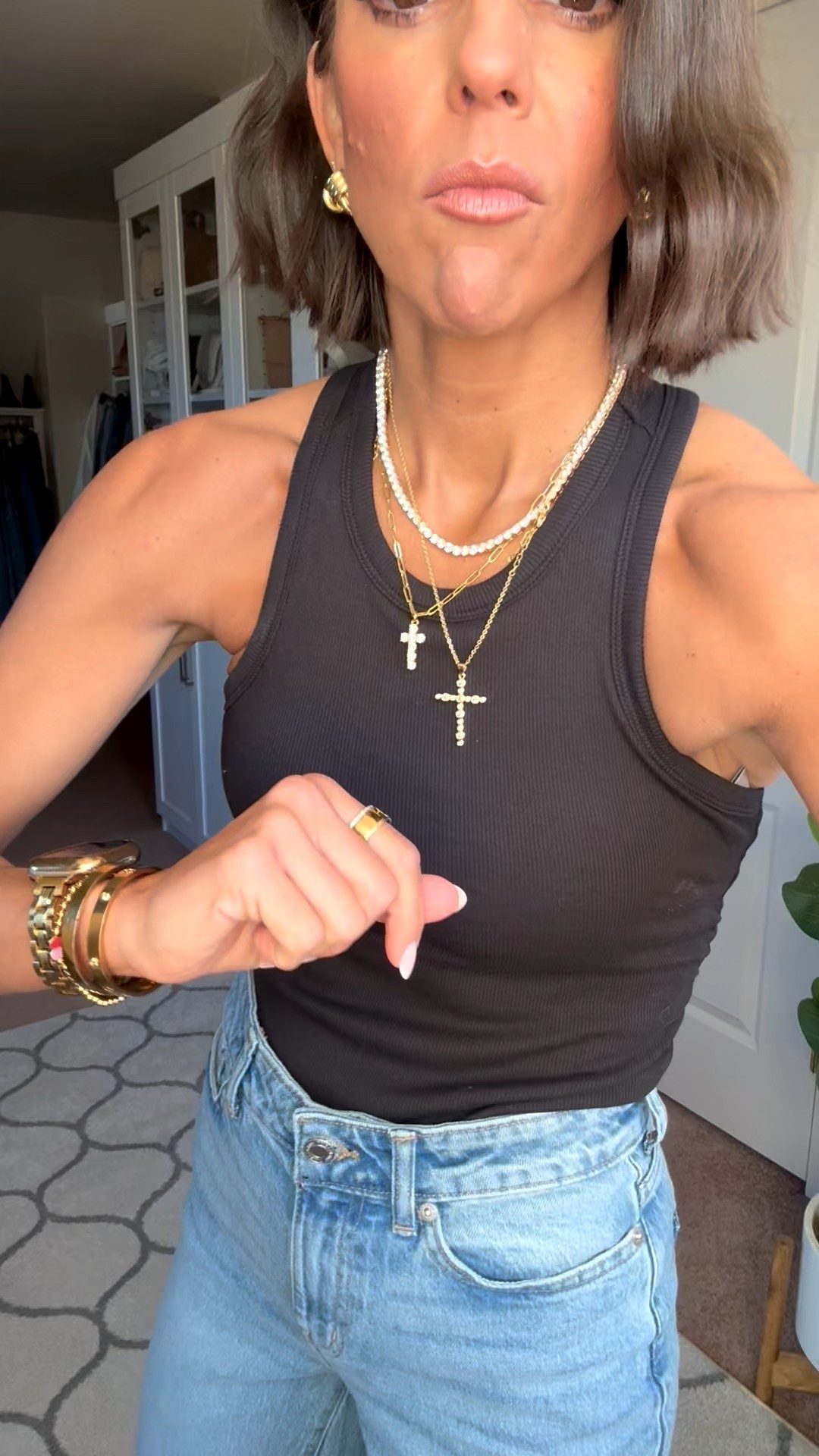 Love this Walmart tank with built in bra! Size xs. Jeans fit tts, size down if in between 

#LTKmomlife #LTKdayinmylife #LTKSeasonal