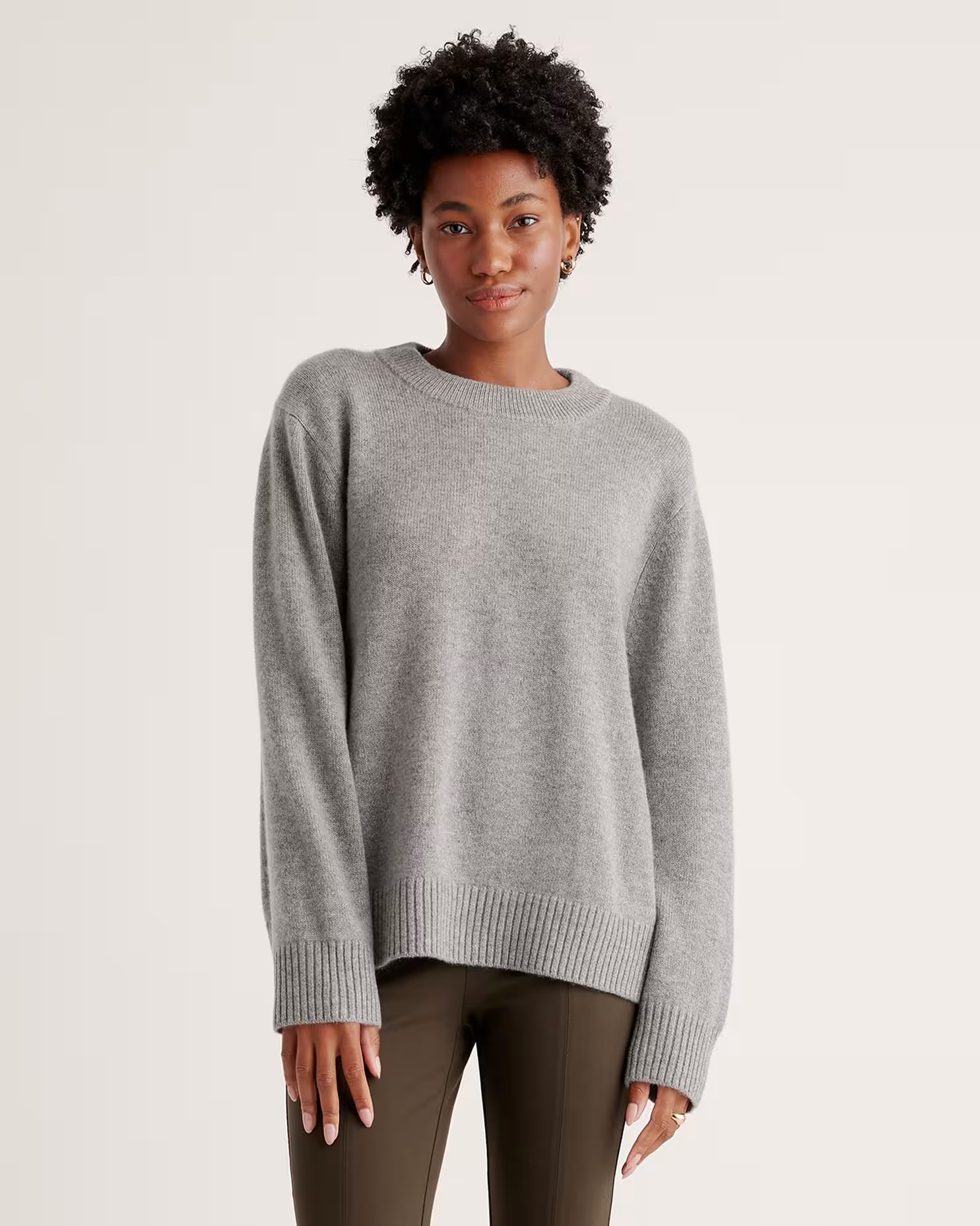 Mongolian Cashmere Oversized Crewneck Sweater | Quince