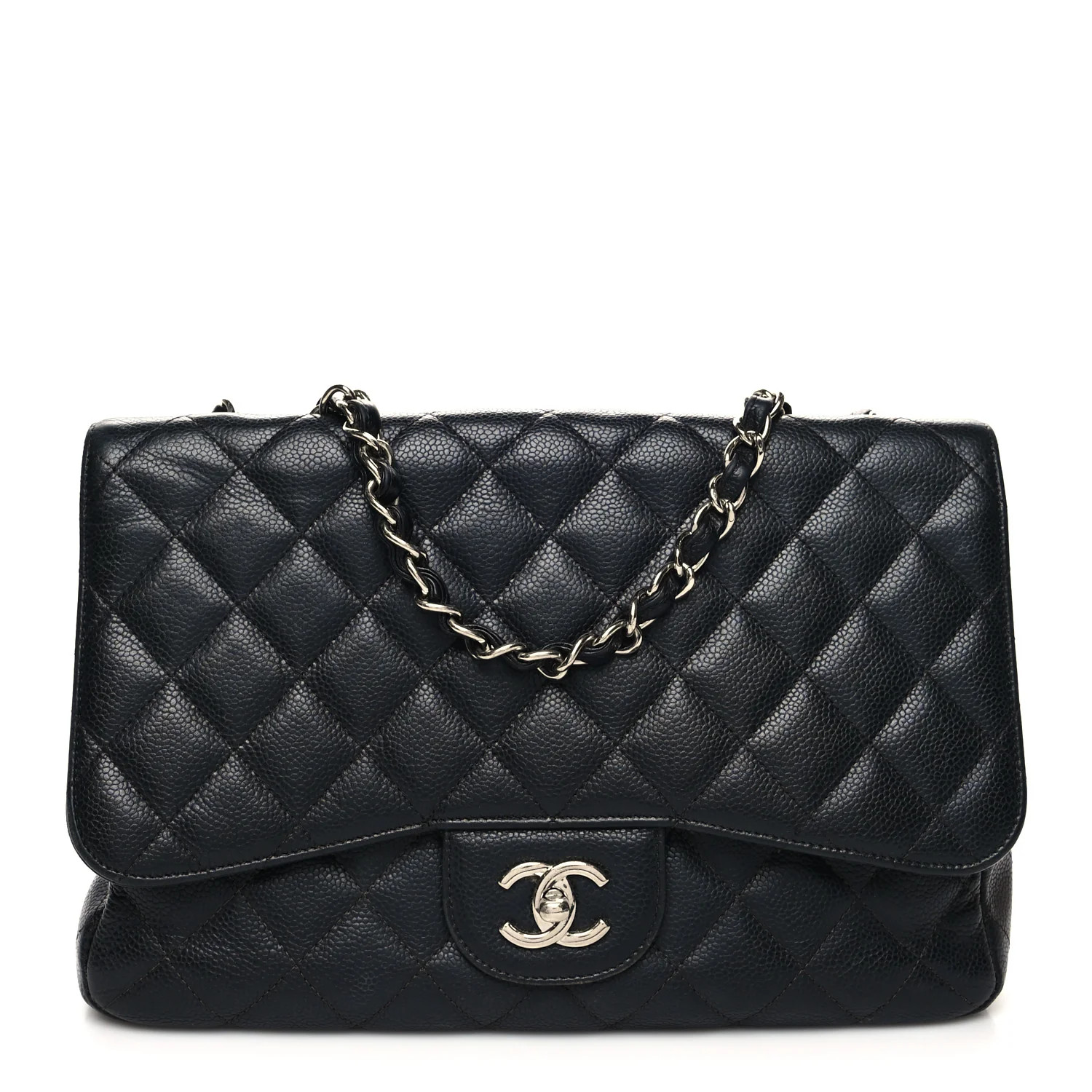 Caviar Quilted Jumbo Single Flap Black | FASHIONPHILE (US)