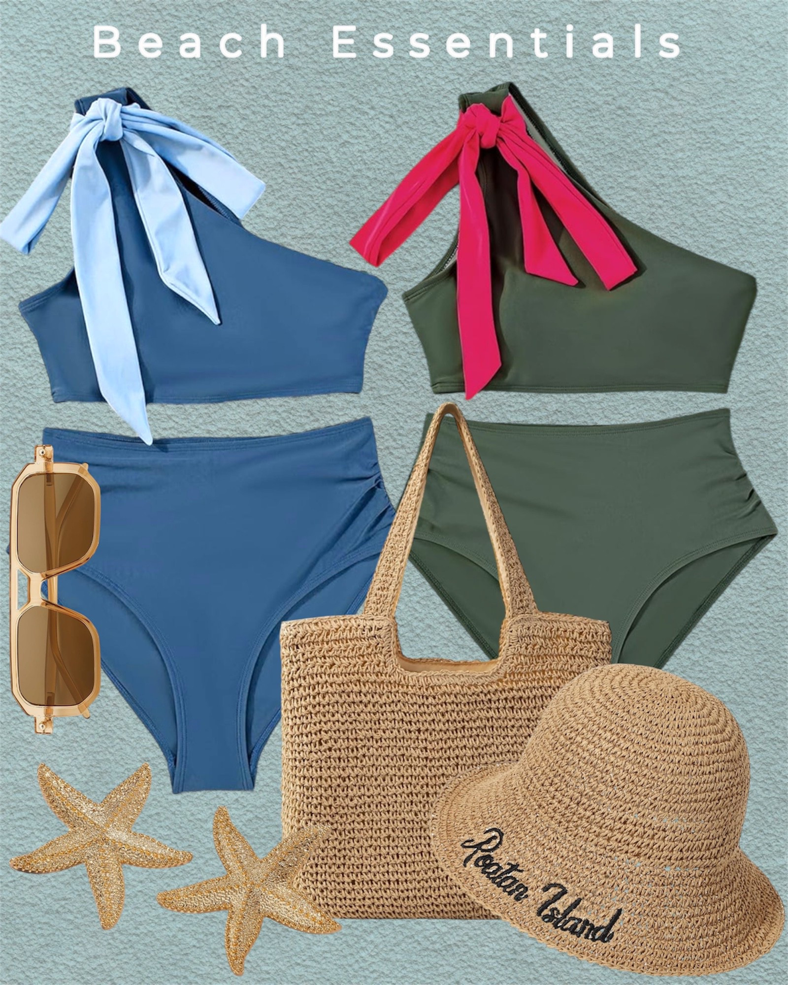 Beach essentials from Amazon. 



2 piece swimsuit, swim, bathing suit, swimwear, straw hat, straw bag, Sunnies, sunglasses, starfish earrings, seashell earrings, 

#LTKItBag #LTKSeasonal #LTKSwim