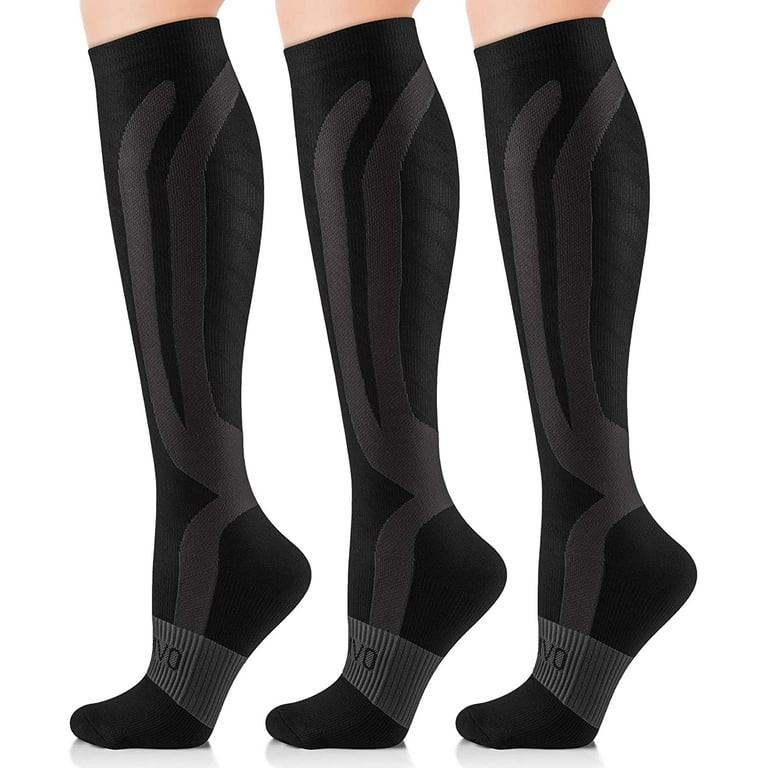 CAMBIVO Compression Socks for Women and Men, 3 Pairs 20-30 mmHg Knee high Support Stockings for R... | Walmart (US)