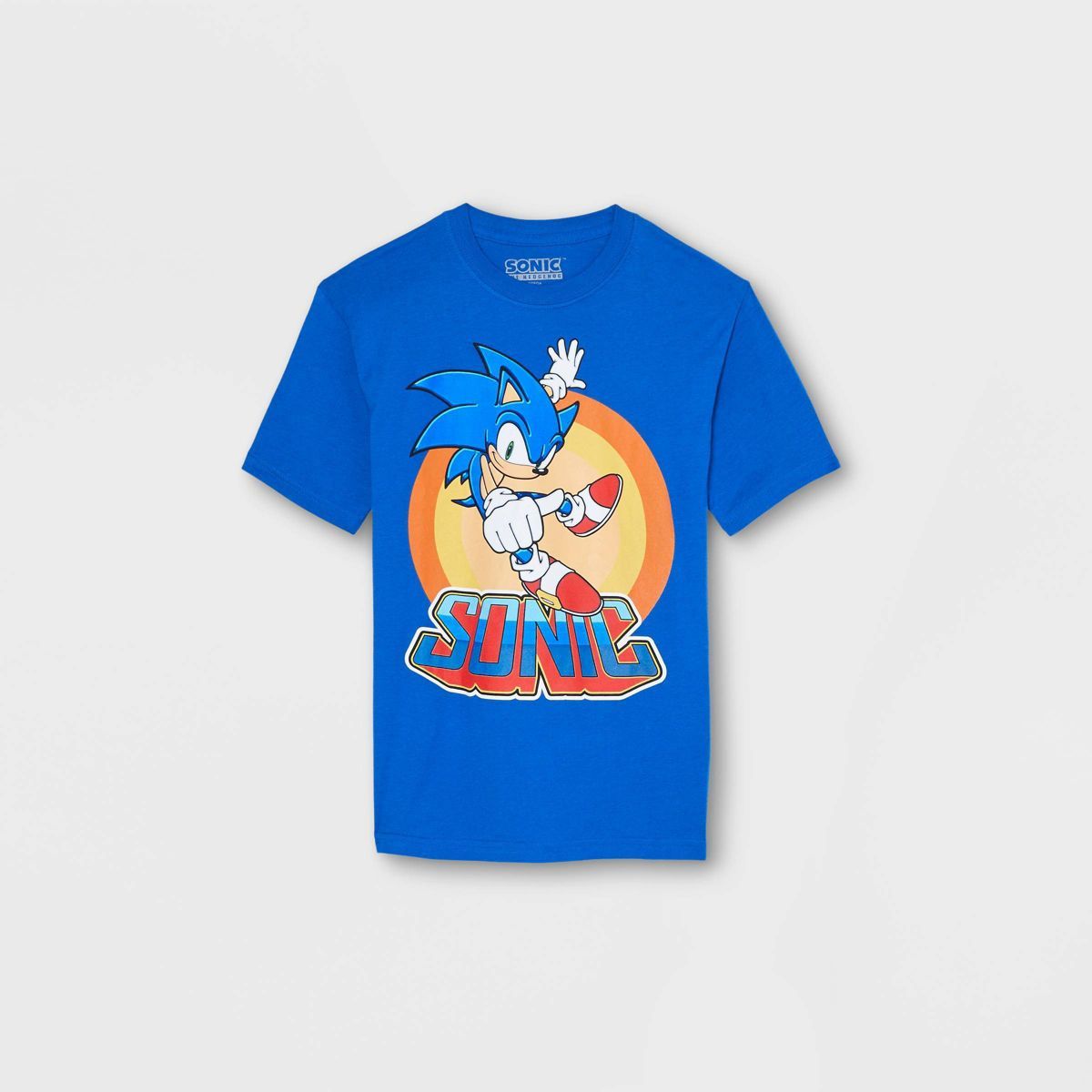 Boys' Sonic the Hedgehog Short Sleeve Graphic T-Shirt - Royal Blue M | Target