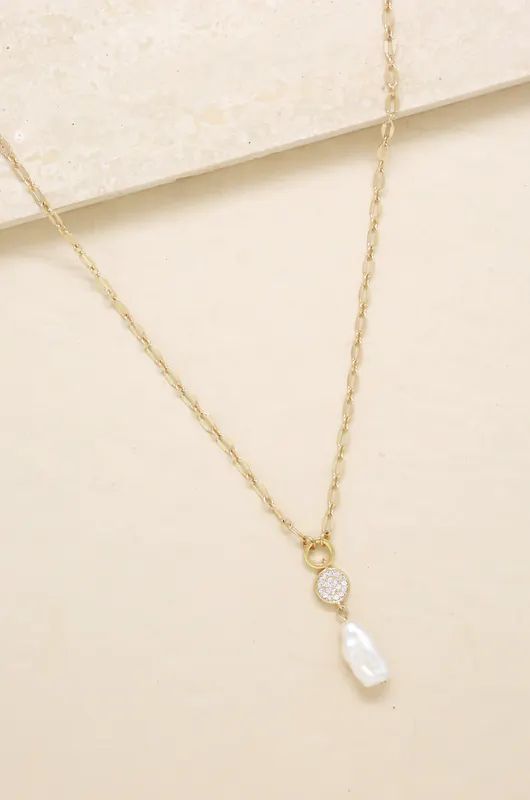 Ettika Dainty Vibes Freshwater Pearl 18k Gold Plated Necklace - White - ONE SIZE ONLY | Verishop