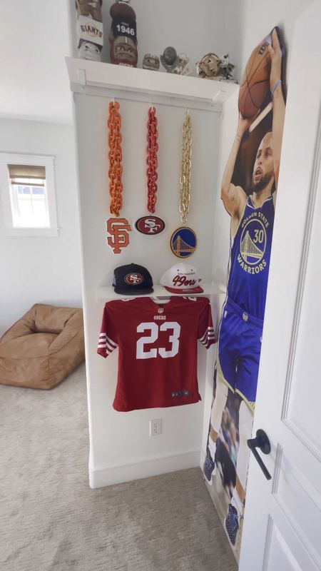 Boys room, sports, football, basketball, big boy, home, decor, neutrals, kids, boy, 49ers, warriors, Bay Area

#LTKhome #LTKfamily #LTKkids