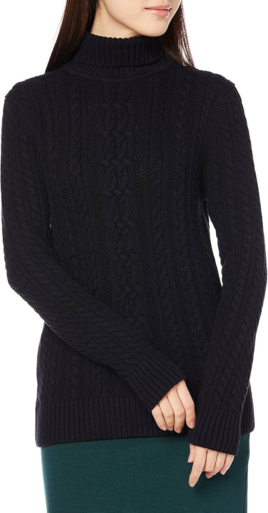 Amazon Essentials Women's Fisherman Cable Turtleneck Sweater | Amazon (US)