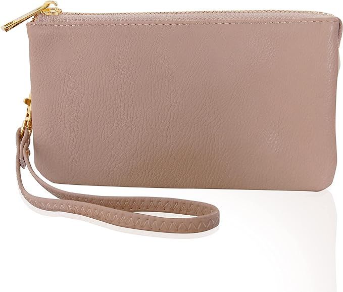 Humble Chic Vegan Leather Wristlet Wallet Clutch Bag - Small Phone Purse Handbag for Women | Amazon (US)