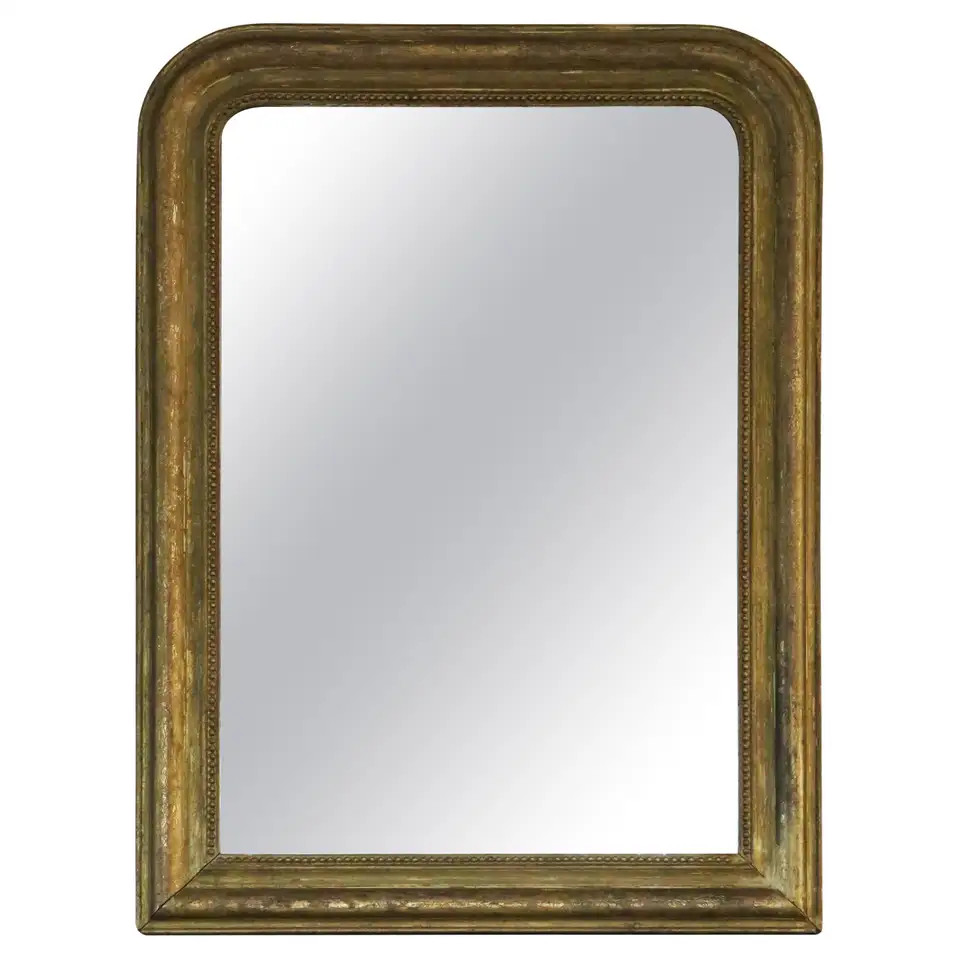 Antique large quality gilt wall or overmantle mirror late 19th Century | 1stDibs