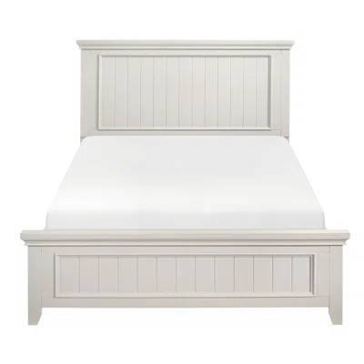 Classic Bedroom Full Size Bed In White, Wood Furniture With Headboard, And Rails, Box Spring Required Modern White Finish, Wooden | Wayfair North America