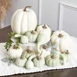 Artificial Mixed White and Green Pumpkins and Gourds | Walmart (US)