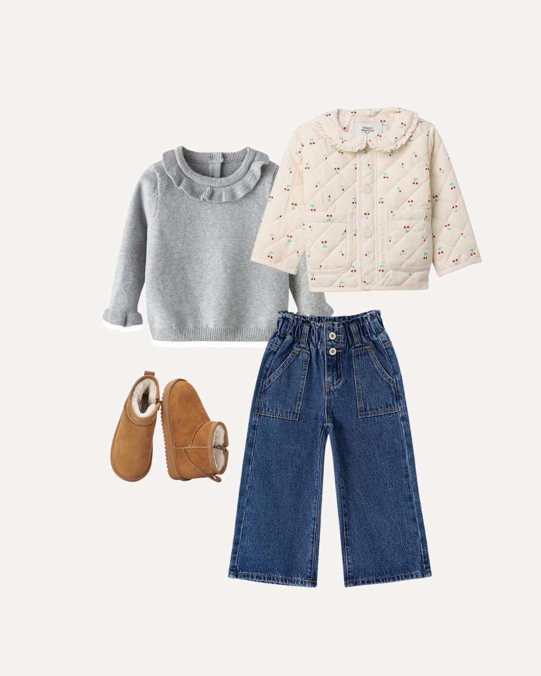 Cozy toddler outfit inspo 🍒✨
Quilted jacket, soft ruffle sweater, wide-leg denim + mini shearling booties — the perfect winter outfit for your little girl 🤍❄️
Linked everything on LTK! 

 #LTKHoliday #LTKmomlife #LTKKids