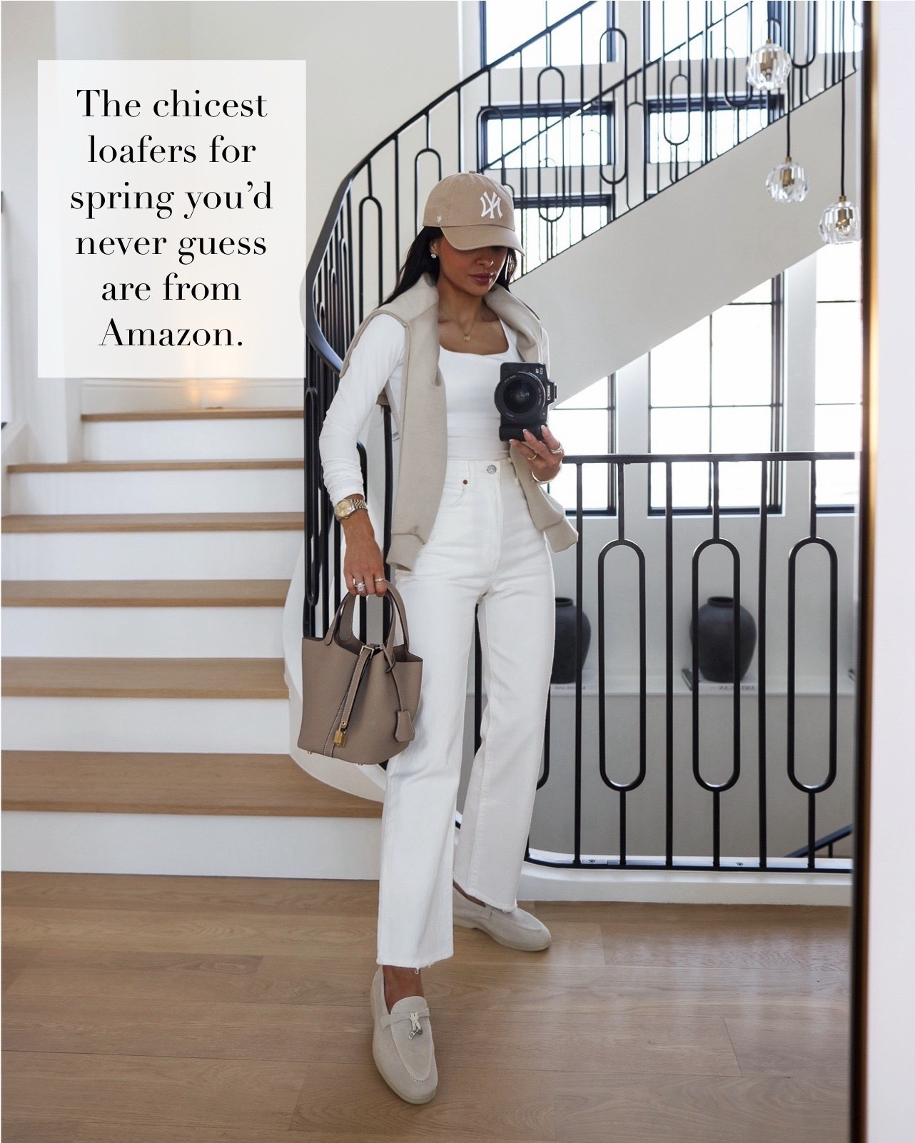 This outfit is the perfect spring transition look. Great for lunch dates, meetings, or running errands. The white basics paired with neutral accessories and shoes feels polished, chic, and effortless.

Frame Wide Leg Jeans - wearing a 24, runs TTS

Miamiamine spring casual outfit inspiration white outfit neutral style chic outfit elevated basics luxe looks for less daily wear travel outfit lunch date style



#LTKPetite #LTKOver40 #LTKootd