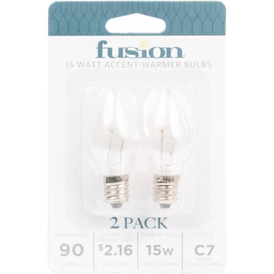 Fusion 2pk 15W Light Bulbs for Wax Warmers | Target