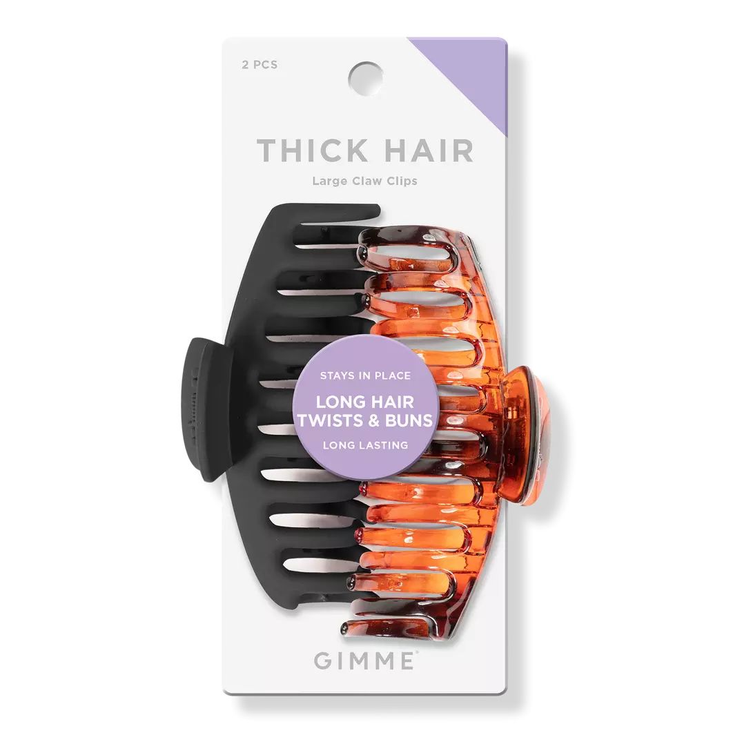 Thick Hair Black & Tortoise Large Claw Clips | Ulta