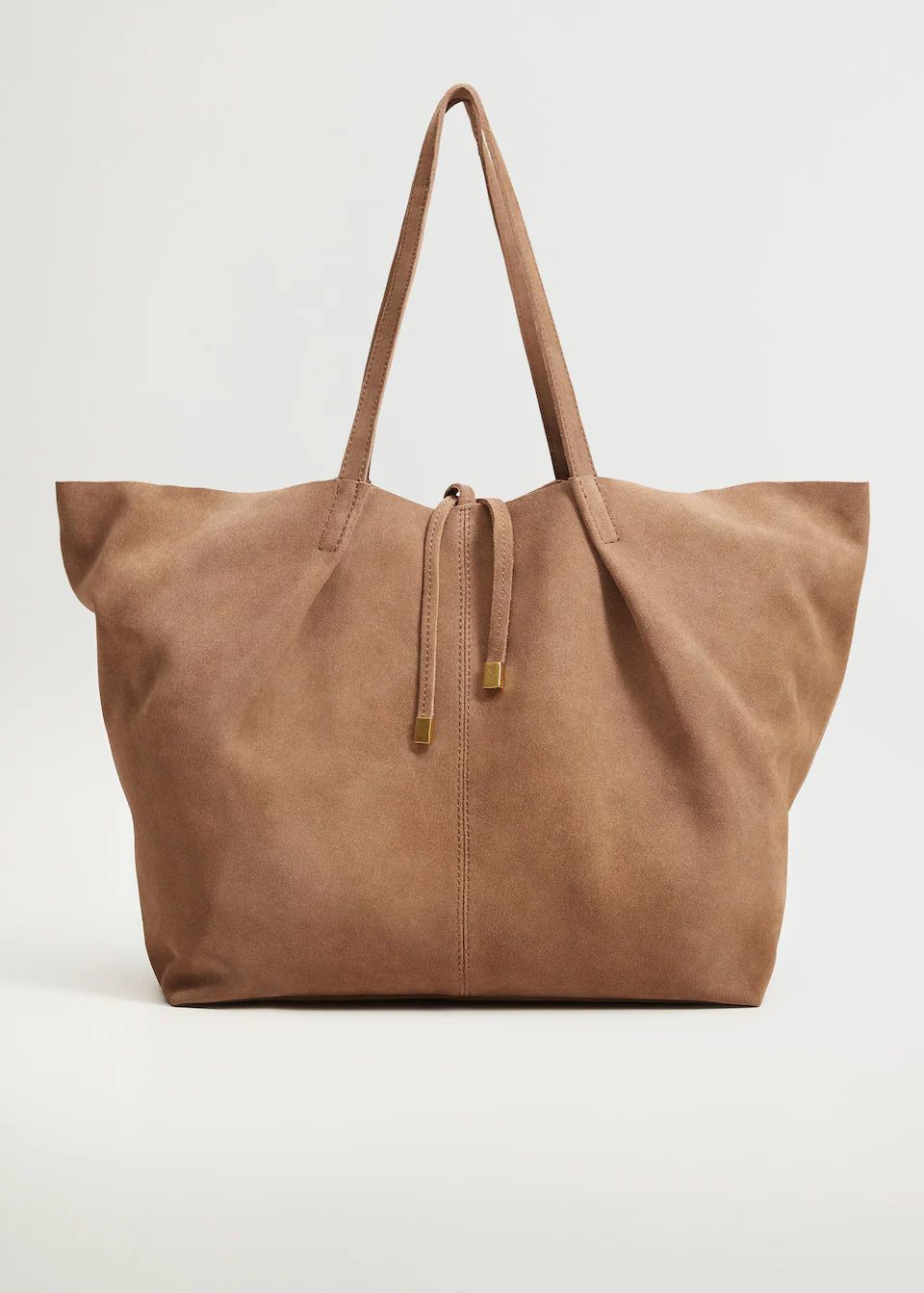 Leather shopper bag | MANGO (US)