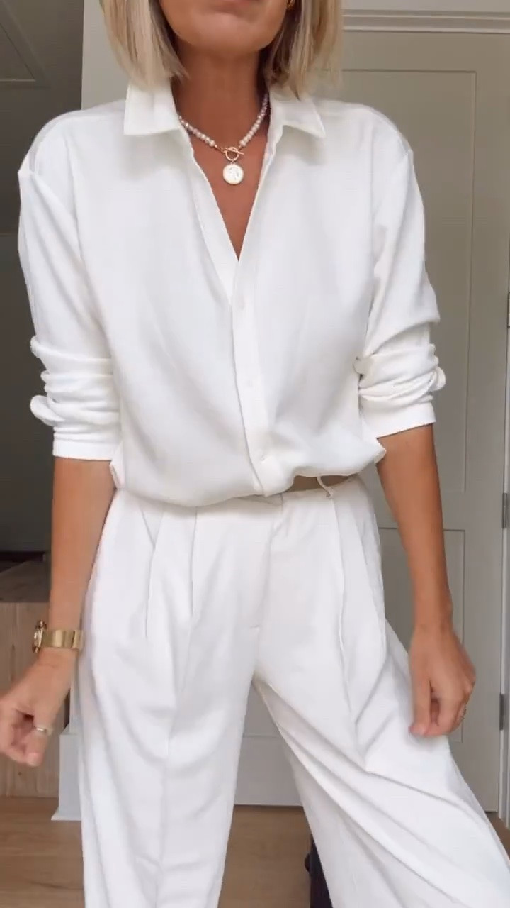 This bestselling buttery soft button down is restocked in some sizes!

Use my new customer discount RACHELXSPANX on the shirt (small) and trousers (small tall). I am 5’11” for reference. Shoes true to size. Carry on suitcase.

#LTKTravel #LTKgrwm #LTKSaleAlert