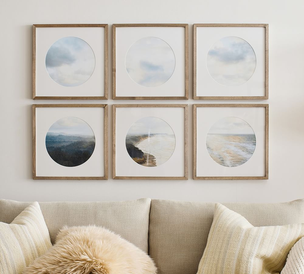 Wood Gallery Frames With Custom Circular Mat | Pottery Barn (US)