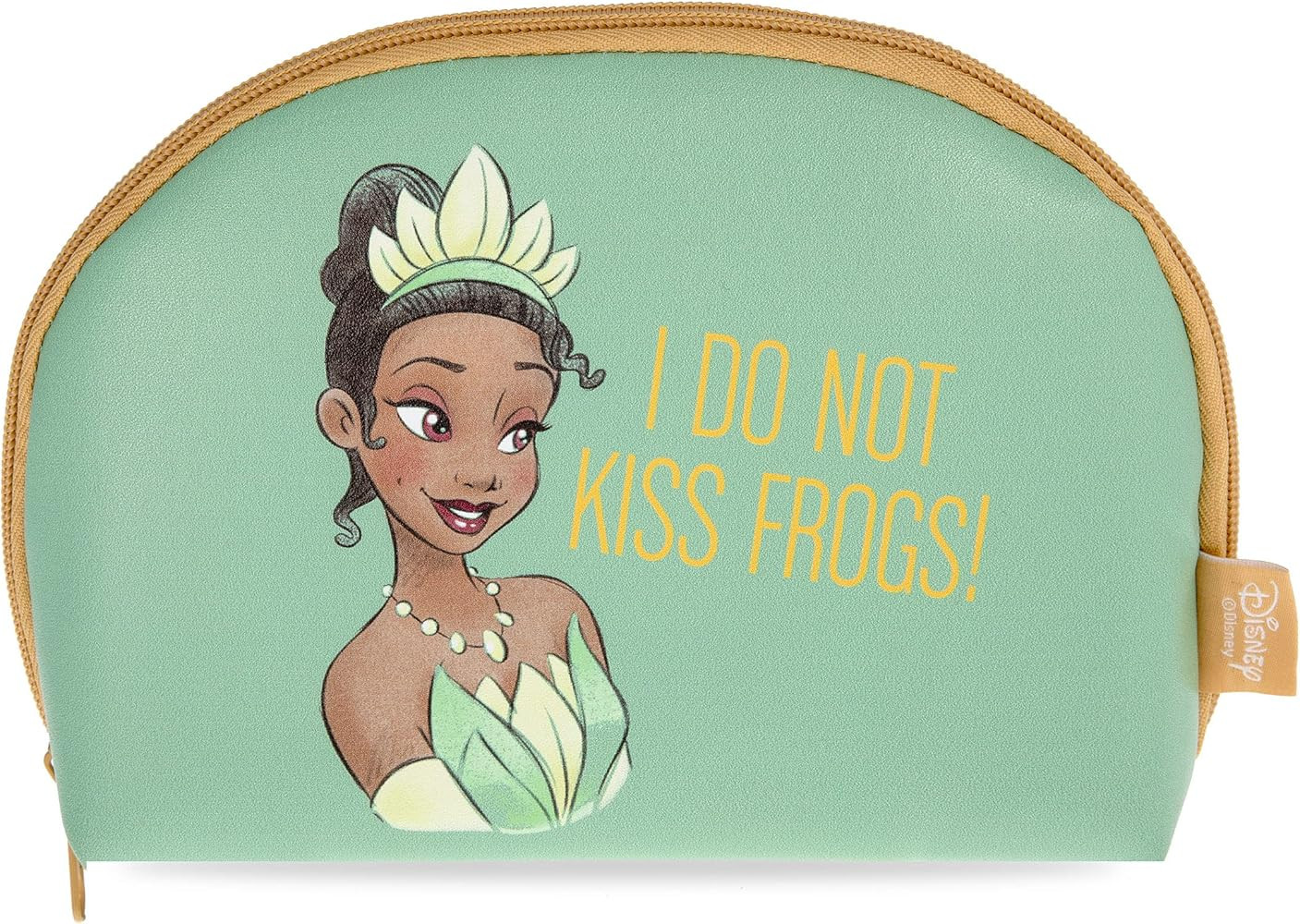 MAD Beauty Disney Princess Tiana Cosmetic Bag, “I Do Not Kiss Frogs Make-Up Pouch, Toiletries, ... | Amazon (US)