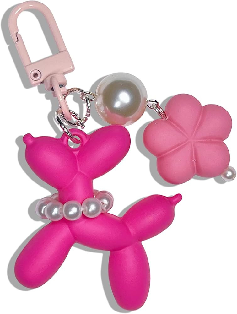 LAEKOU Cute Bag Charms for Women, Aesthetic Balloon Dog Keychain Accessories for Car Keys, Kawaii... | Amazon (US)