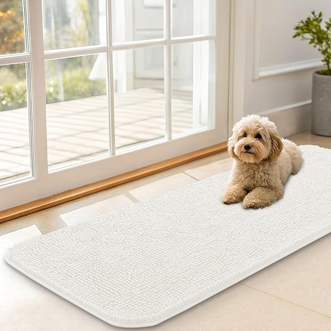OLANLY Dog Door Mat for Muddy Paws 47x17, Absorbs Moisture and Dirt, Absorbent Non-Slip Washable ... | Amazon (US)