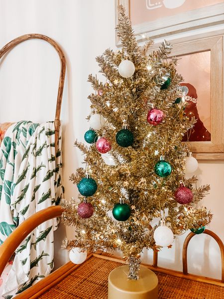 the prettiest little tinsel tree. perfect for a smaller space, kids room or playroom #christmas 

#LTKkids #LTKSeasonal #LTKHoliday