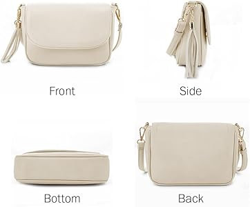 EVVE Crossbody Bags for Women - Flap Saddle Purse Style | Amazon (US)