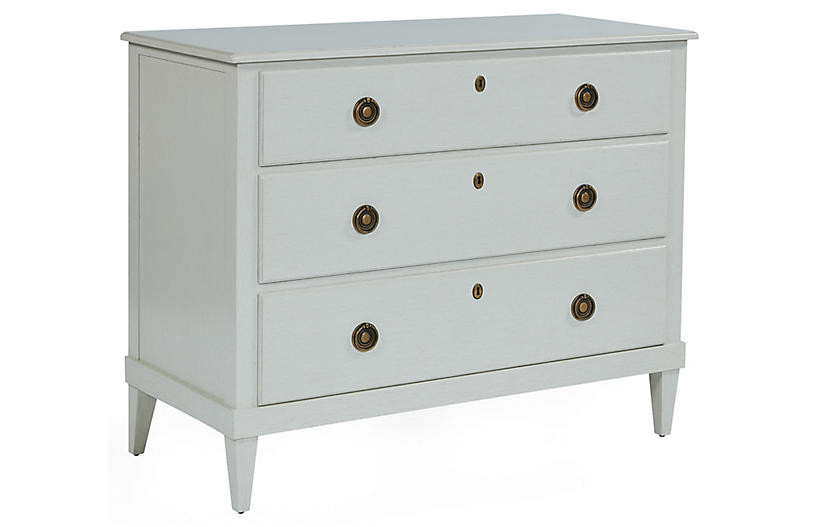 Adams 3-Drawer Dresser, Cream | One Kings Lane