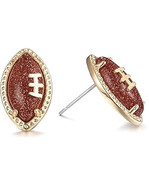 Sports Football Stud Earrings Rugby Earrings Sports Game Team Earrings for Women Sports Fan Jewel... | Amazon (US)