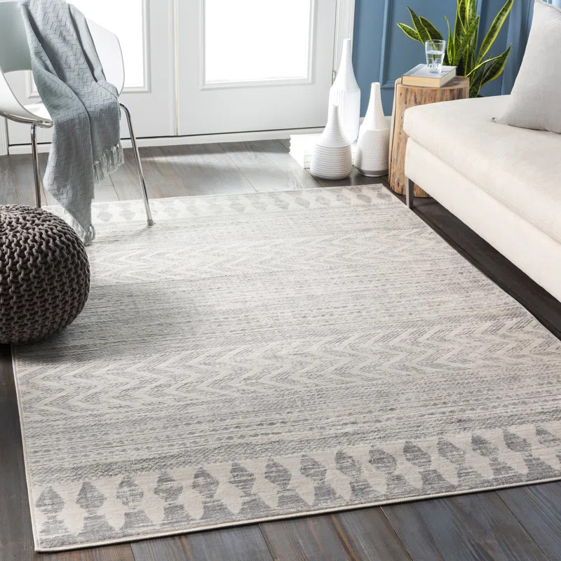 Cityside Geometric Gray/Taupe Area Rug | Wayfair Professional