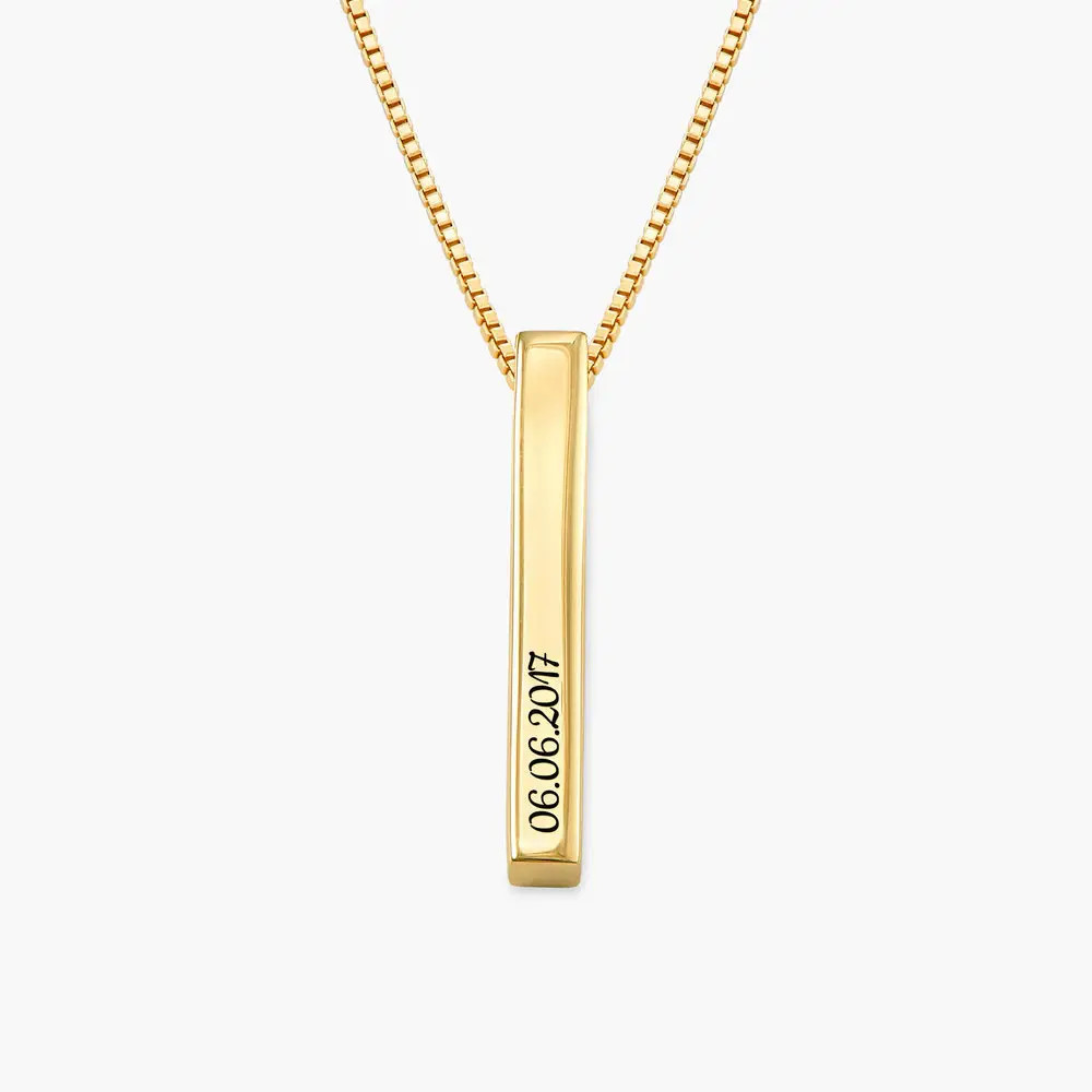 Pillar Bar Necklace - 18k Gold Vermeil | Oak & Luna (US)